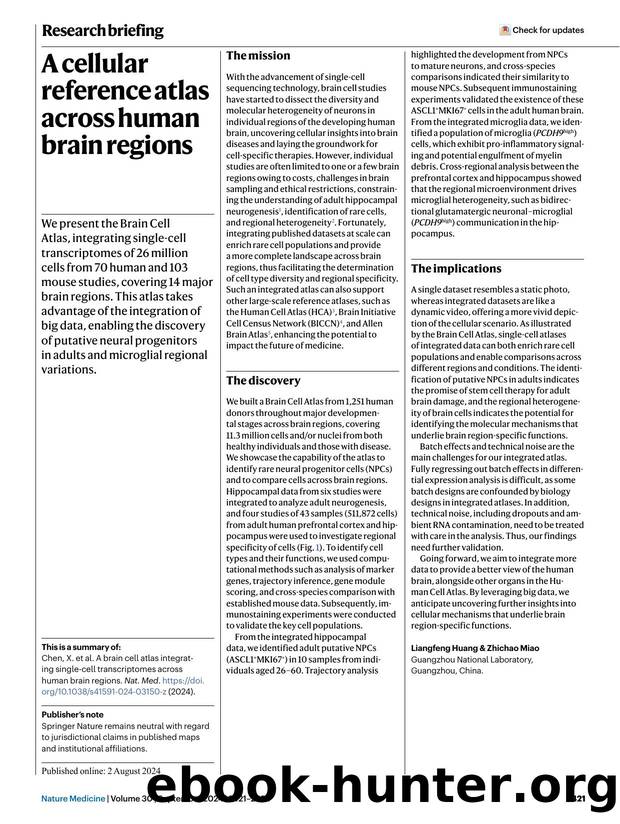 A cellular reference atlas across human brain regions by Unknown