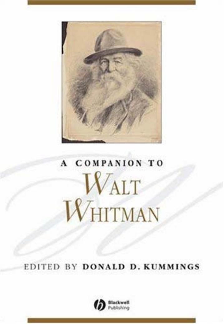 A companion to Walt Whitman by Donald D. Kummings