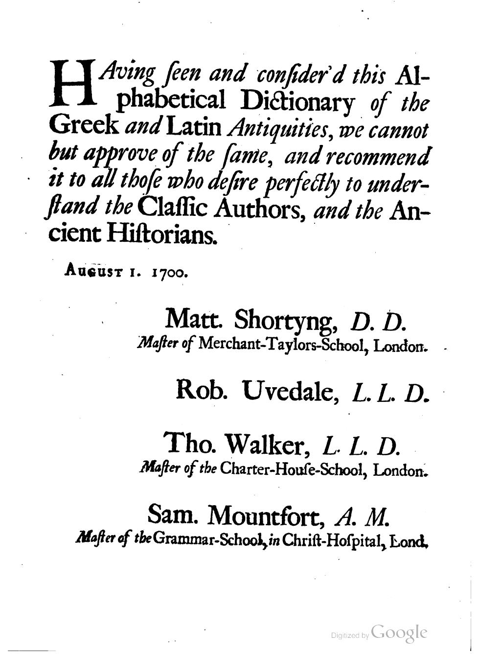 A complete dictionary of the Greek and Roman antiquities by Pierre Danet