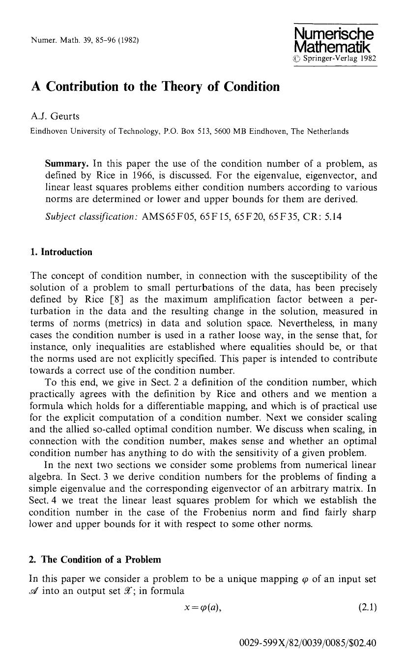 A contribution to the theory of condition by Unknown