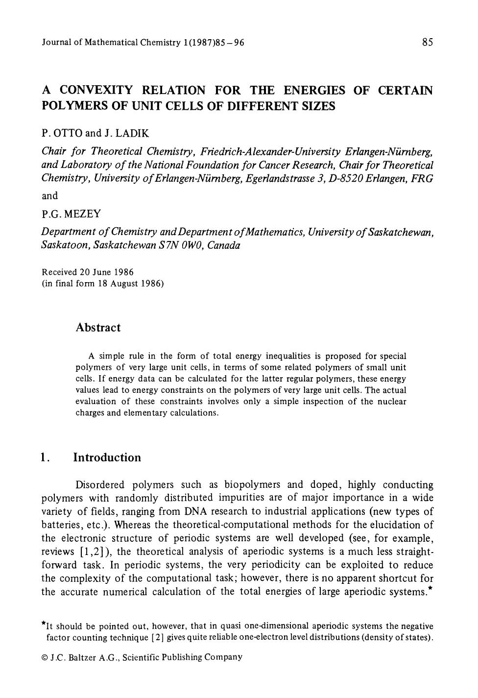 A convexity relation for the energies of certain polymers of unit cells of different sizes by Unknown