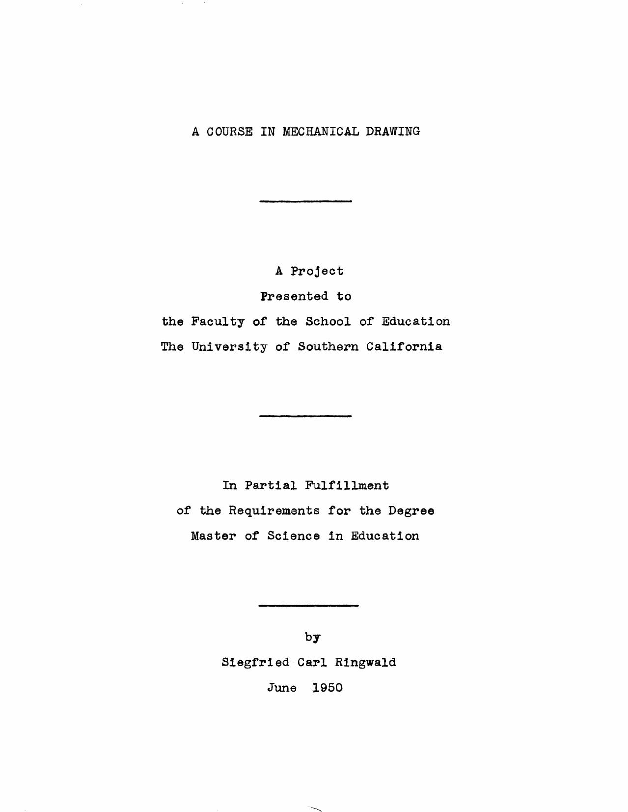 A course in mechanical drawing by Ringwald Siegfried Carl