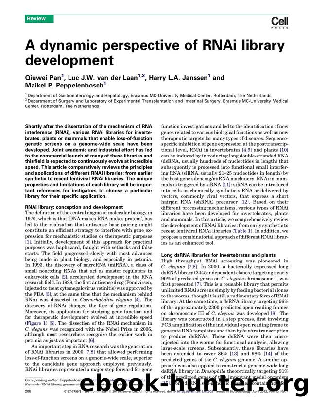 A dynamic perspective of RNAi library development by Qiuwei Pan