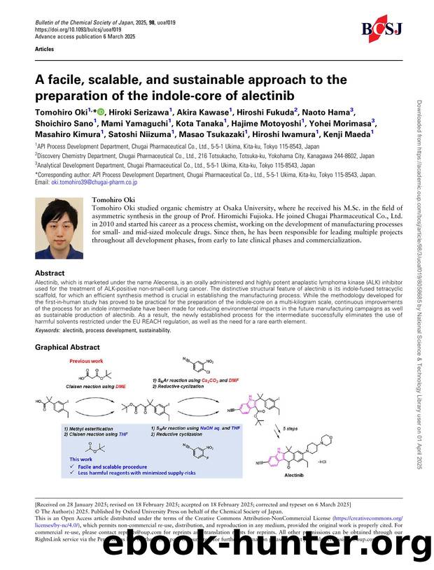 A facile, scalable, and sustainable approach to the preparation of the indole-core of alectinib by unknow