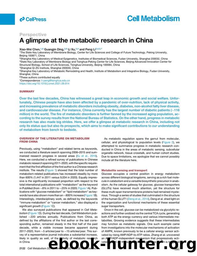 A glimpse at the metabolic research in China by Xiao-Wei Chen & Guangjin Ding & Li Xu & Peng Li