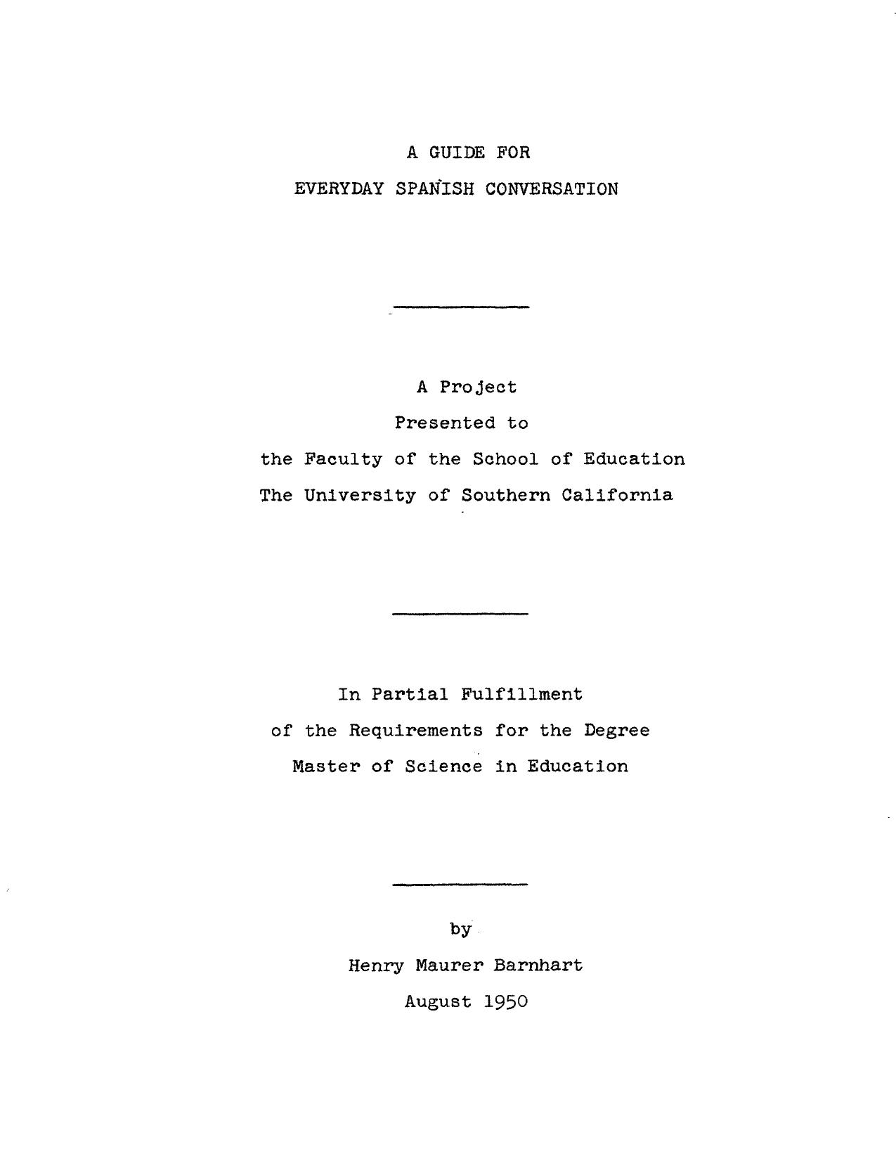A guide for everyday Spanish conversation by Barnhart Henry Maurer