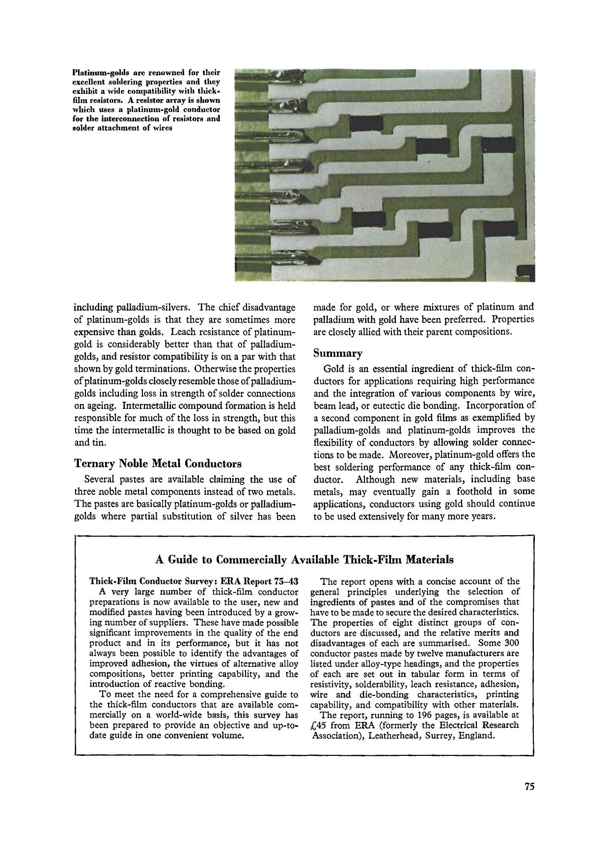 A guide to commercially available thick-film materials by Unknown