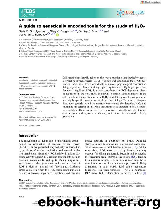 A guide to genetically encoded tools for the study of H2O2 by Unknown