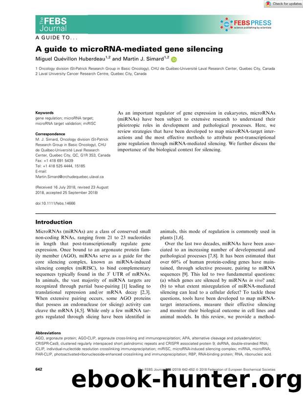 A guide to microRNAâmediated gene silencing by Unknown