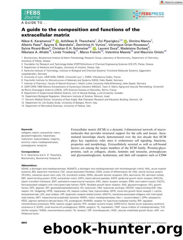 A guide to the composition and functions of the extracellular matrix by Unknown