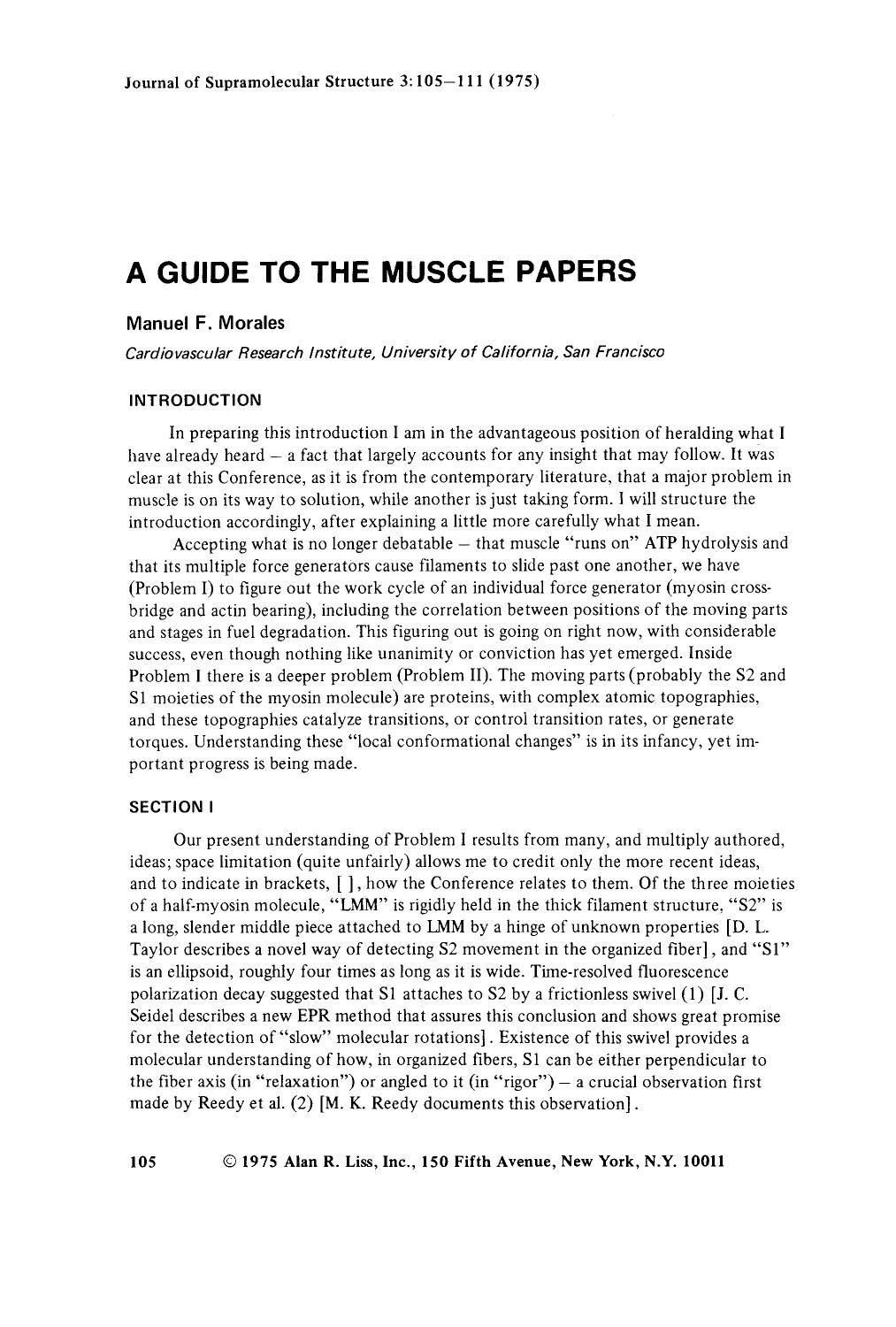 A guide to the muscle papers by Unknown