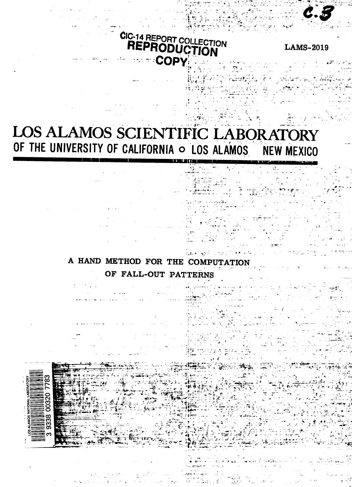 A hand method for the computation of fall-out patterns LAMS-2019 by LANL Research Library LWW Project