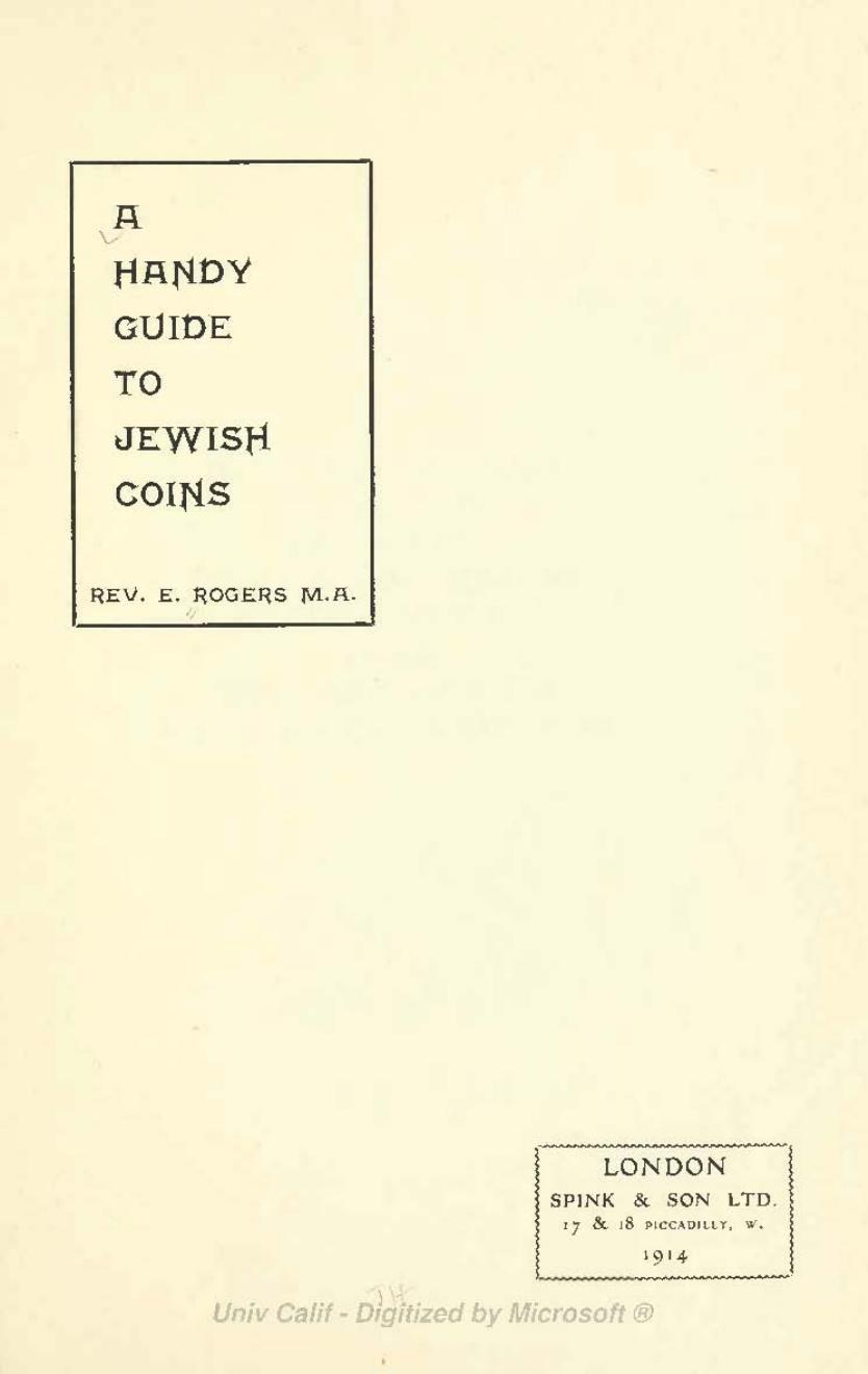 A handy guide to Jewish coins by Unknown