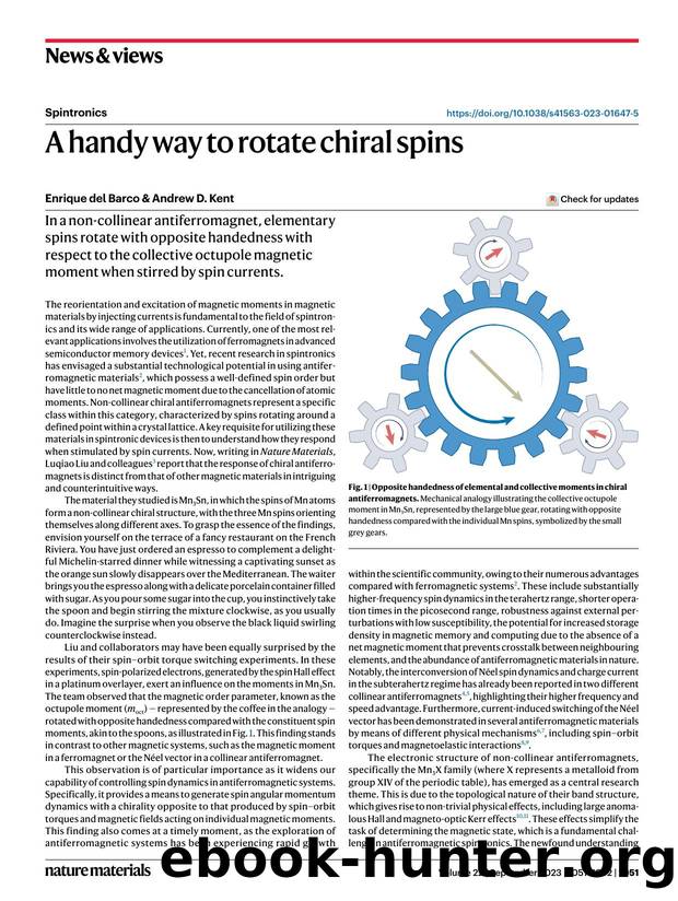 A handy way to rotate chiral spins by Enrique Barco & Andrew D. Kent