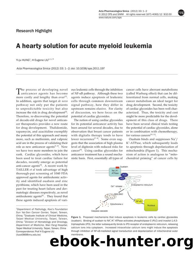 A hearty solution for acute myeloid leukemia by Yi-ju Hung & H Eugene Liu