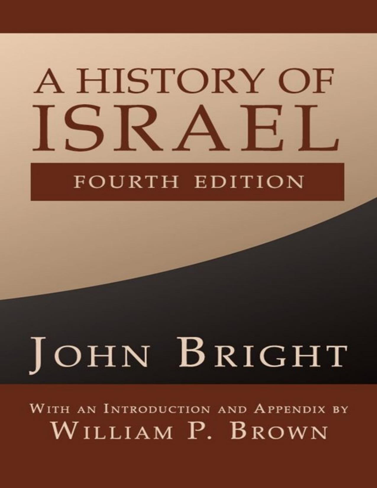 A history of Israel by Bright John