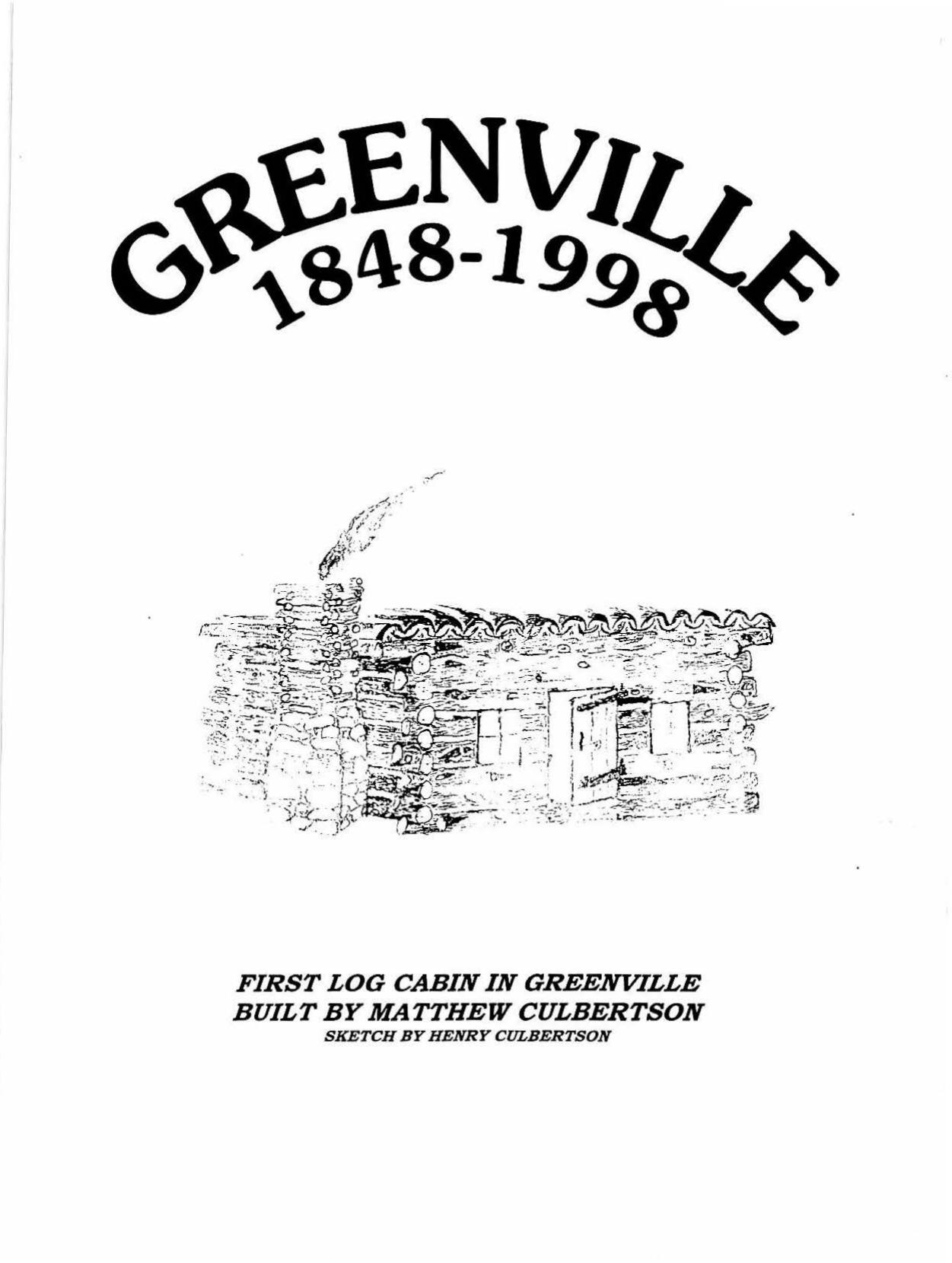 A history of the town of Greenville "where the action is," 1848-1998 by Sesquicentennial History Committee