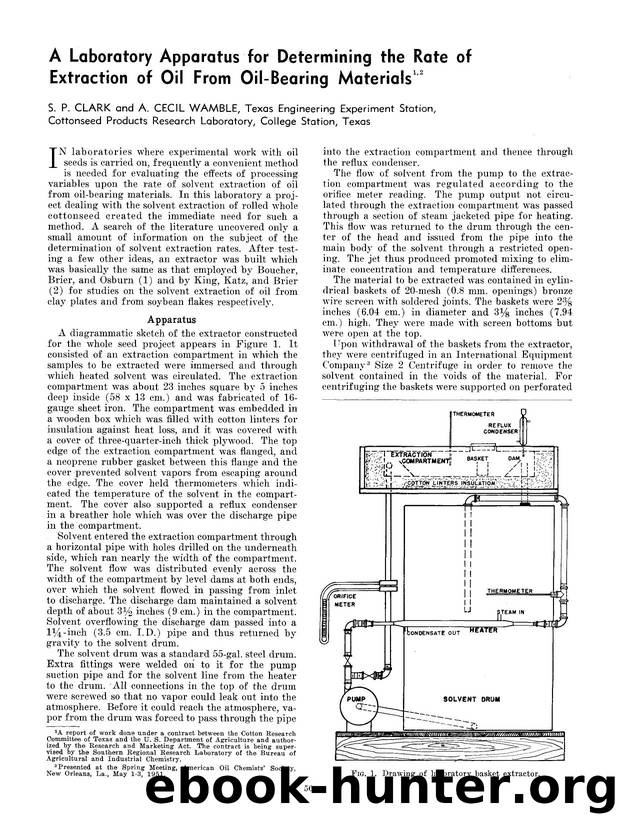 A laboratory apparatus for determining the rate of extraction of oil from oil-bearing materials by Unknown