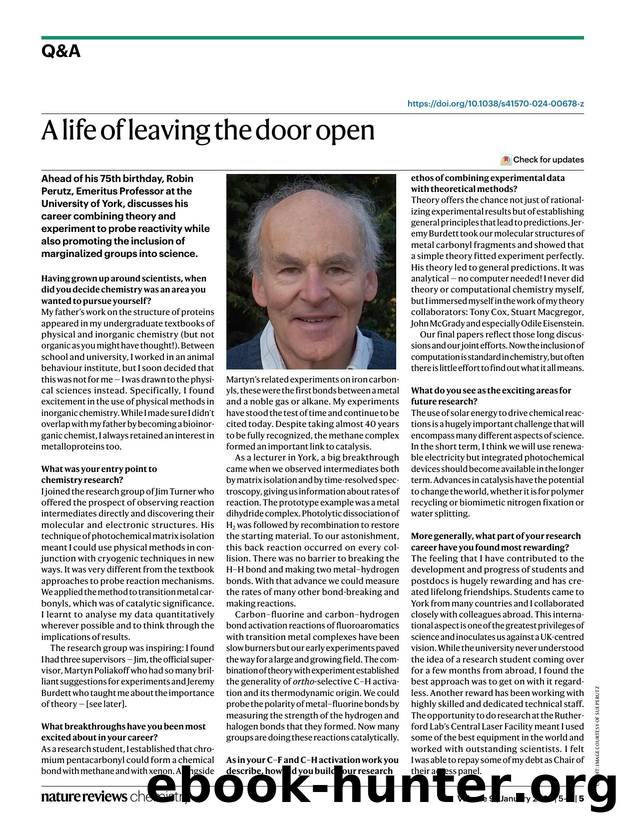 A life of leaving the door open by Robin Perutz & Stephanie Greed