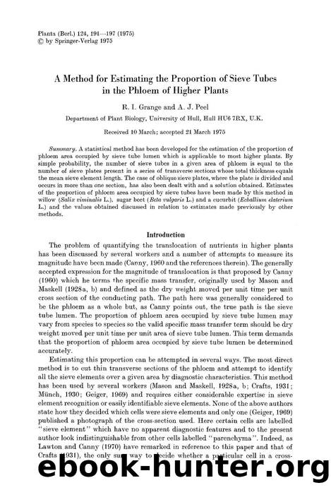 A method for estimating the proportion of sieve tubes in the phloem of higher plants by Unknown