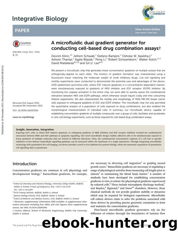 A microfluidic dual gradient generator for conducting cell-based drug combination assays by unknow