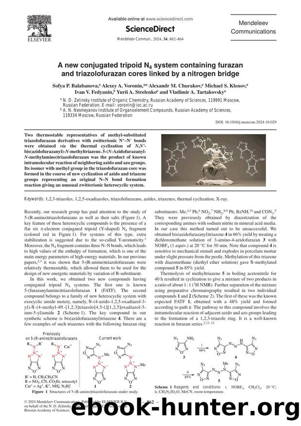 A new conjugated tripoid N4 system containing furazan and triazolofurazan cores linked by a nitrogen bridge by unknow
