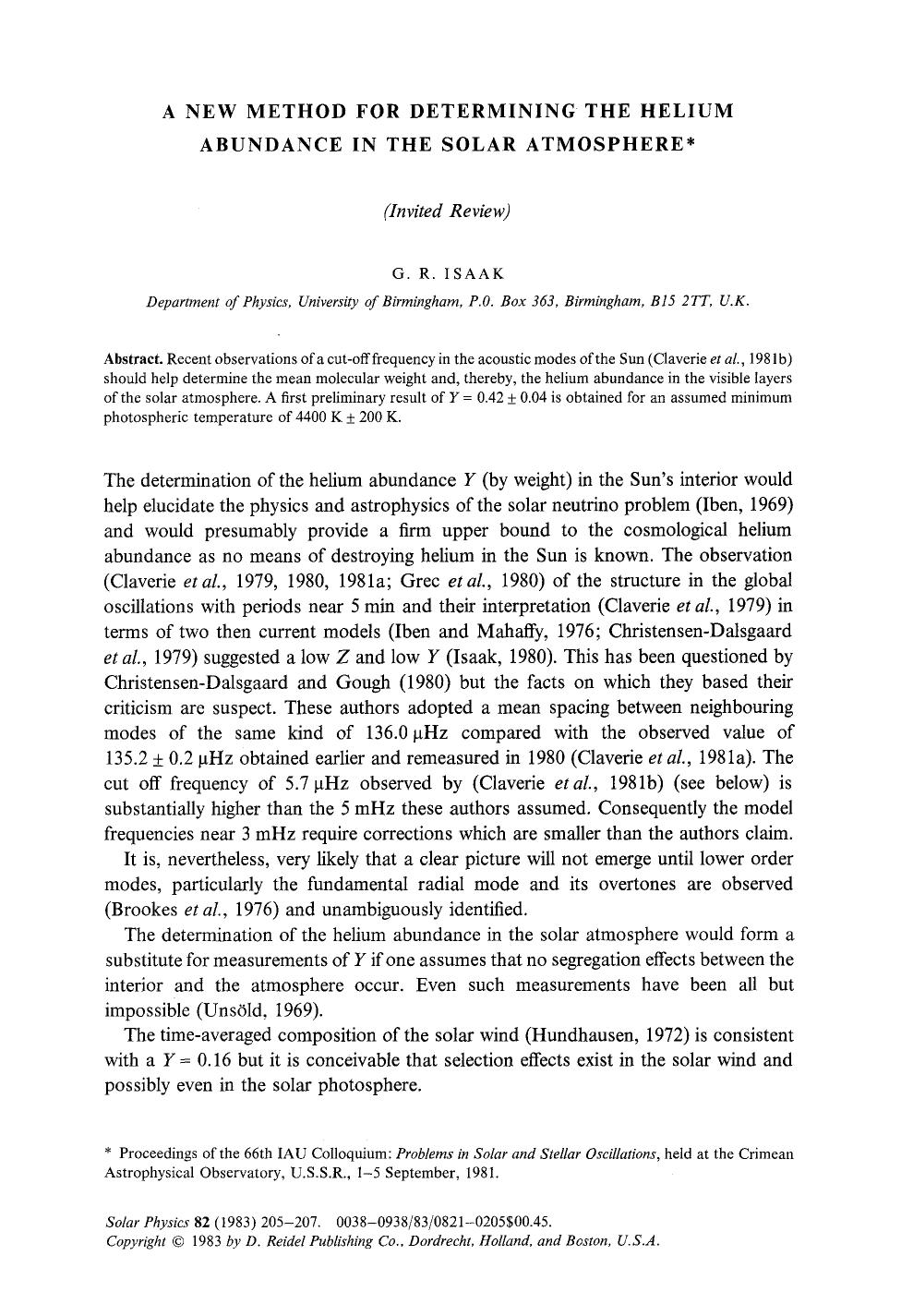 A new method for determining the helium abundance in the solar atmosphere by Unknown