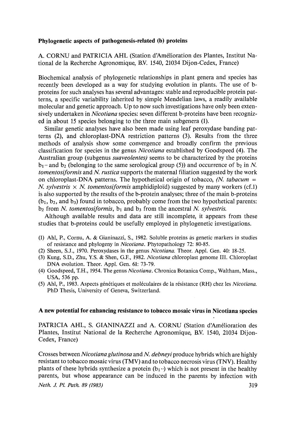 A new potential for enhancing resistance to tobacco mosaic virus in Nicotiana species by Unknown