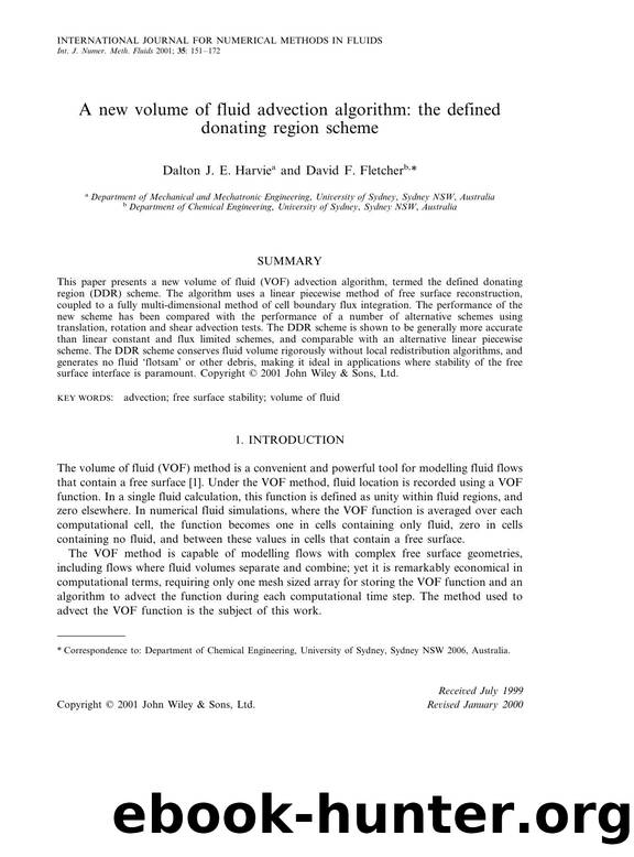 A new volume of fluid advection algorithm: the defined donating region scheme by Unknown