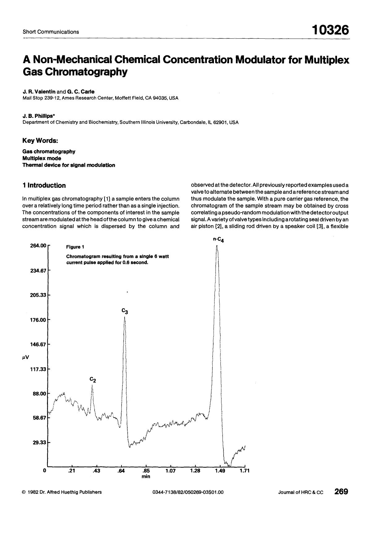 A non-mechanical chemical concentration modulator for multiplex gas chromatography by Unknown