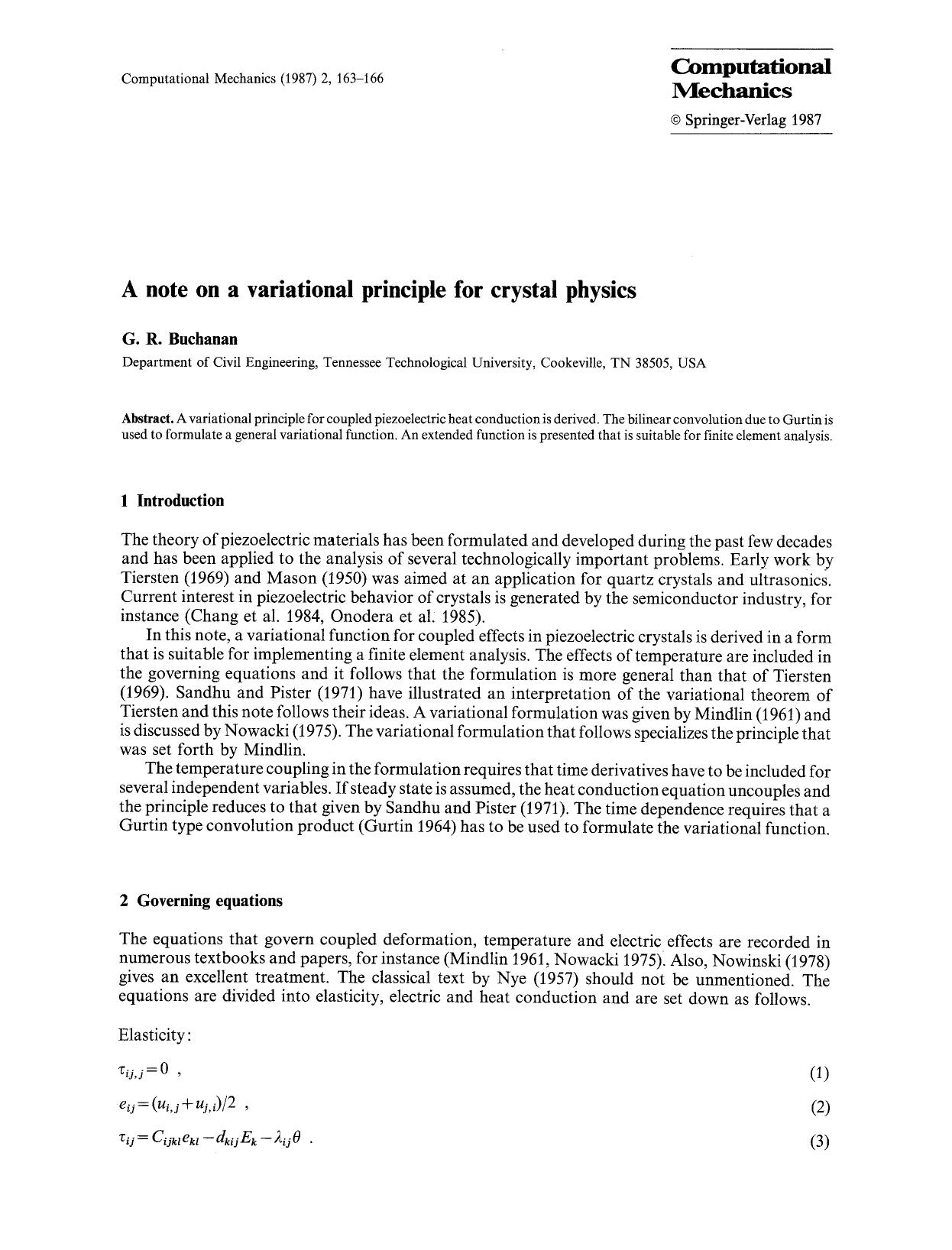 A note on a variational principle for crystal physics by Unknown