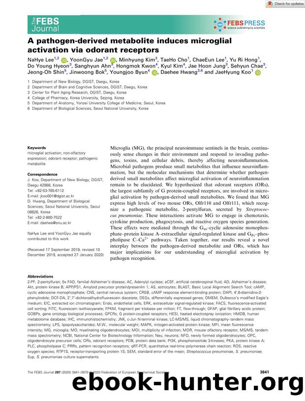 A pathogenâderived metabolite induces microglial activation via odorant receptors by Unknown