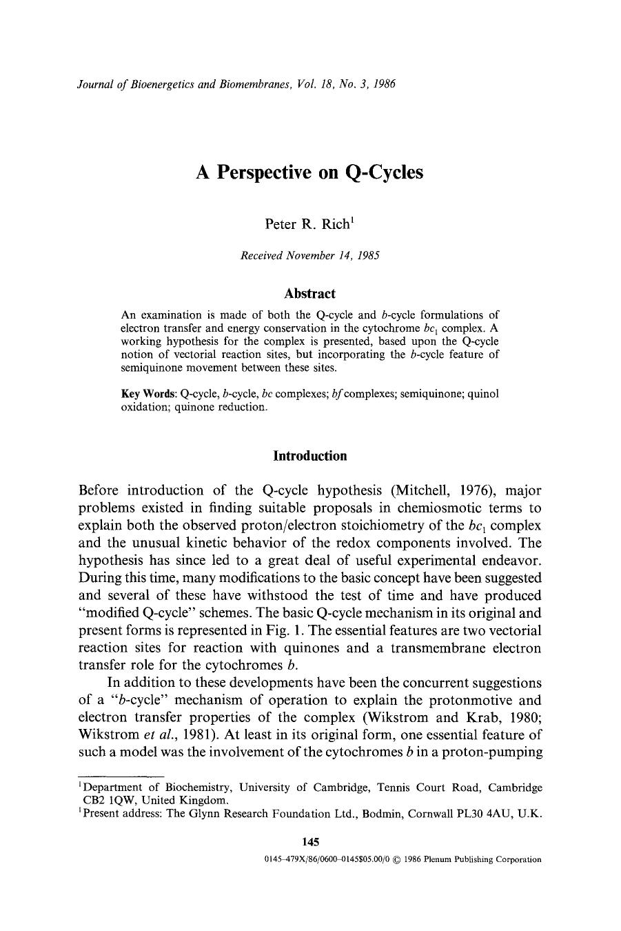 A perspective on Q-cycles by Unknown