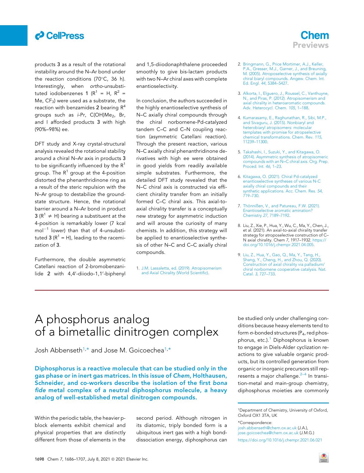 A phosphorus analog of a bimetallic dinitrogen complex by Josh Abbenseth & Jose M. Goicoechea