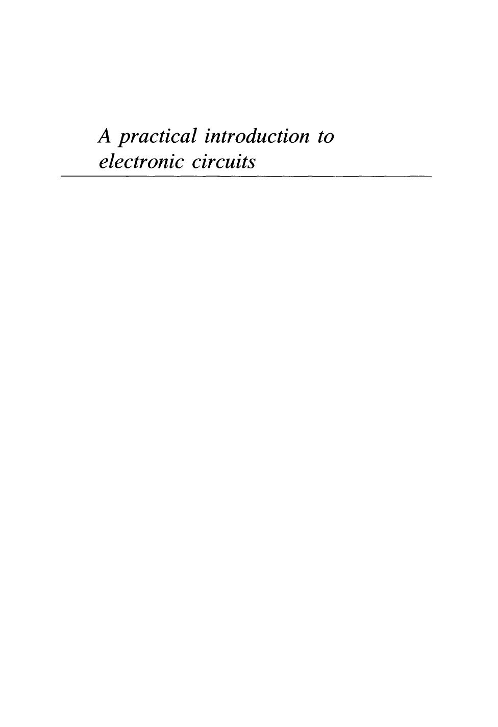 A practical introduction to electronic circuits by Martin Hartley Jones