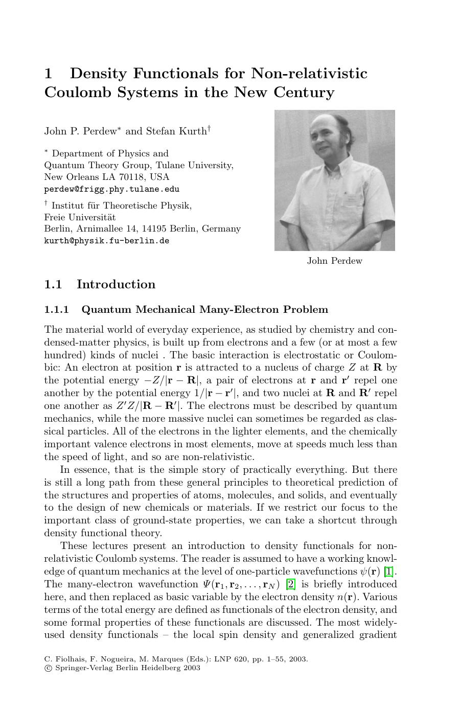 A primer in density functional theory by Carlos Fiolhais Fernando Nogueira Miguel A.L. Marques