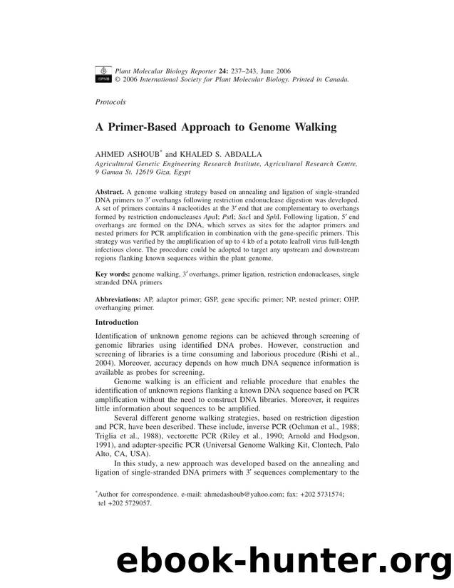 A primer-based approach to genome walking by Unknown