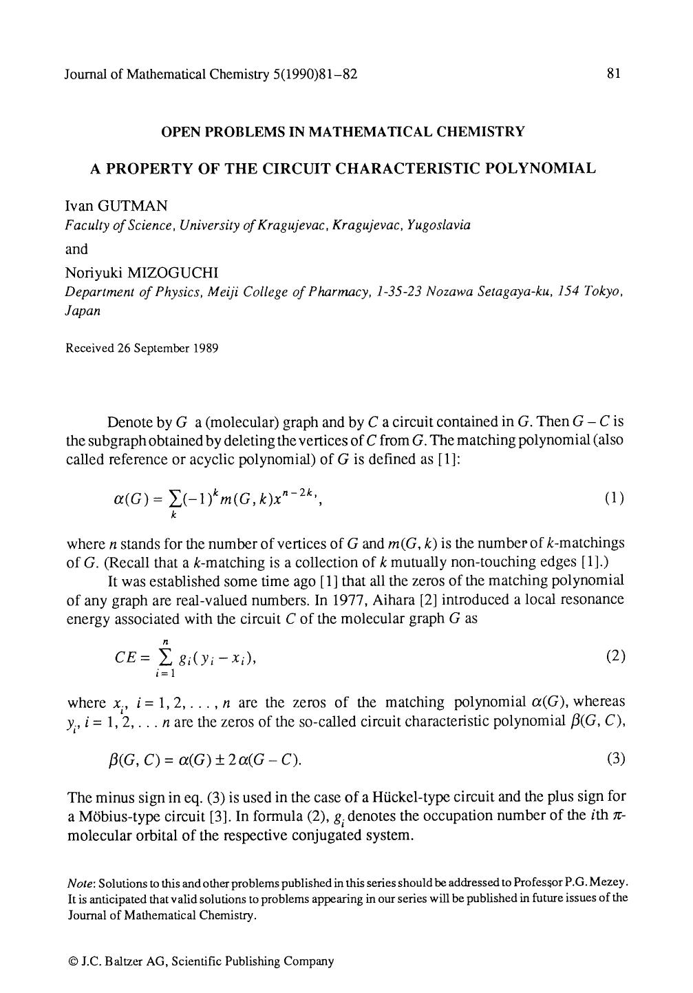 A property of the circuit characteristic polynomial by Unknown