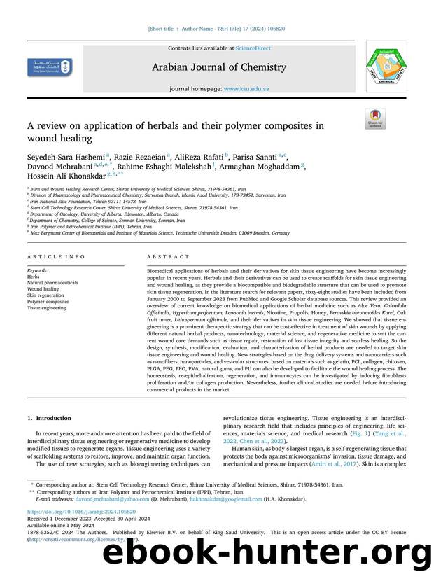 A review on application of herbals and their polymer composites in wound healing by unknow