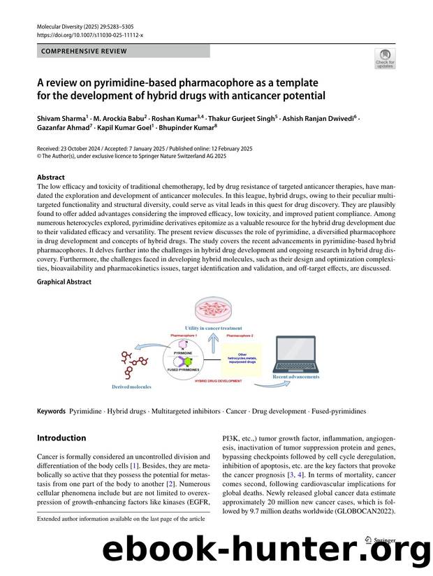 A review on pyrimidine-based pharmacophore as a template for the development of hybrid drugs with anticancer potential by unknow