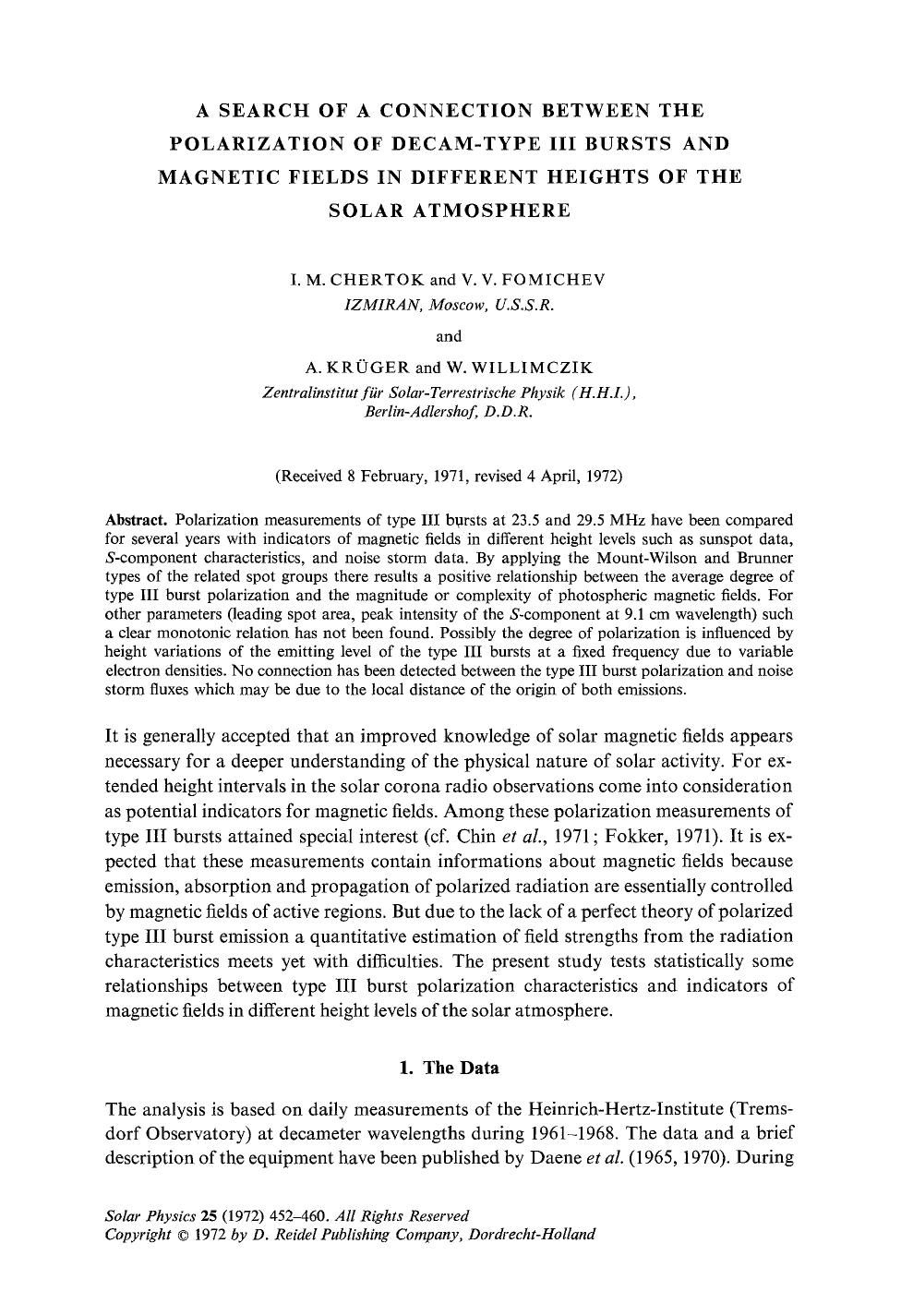 A search of a connection between the polarization of decam-type III bursts and magnetic fields in different heights of the solar atmosphere by Unknown