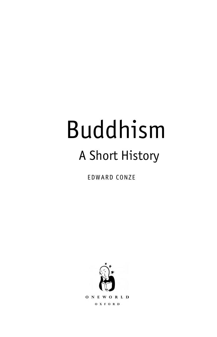 A short history of Buddhism by Edward Conze