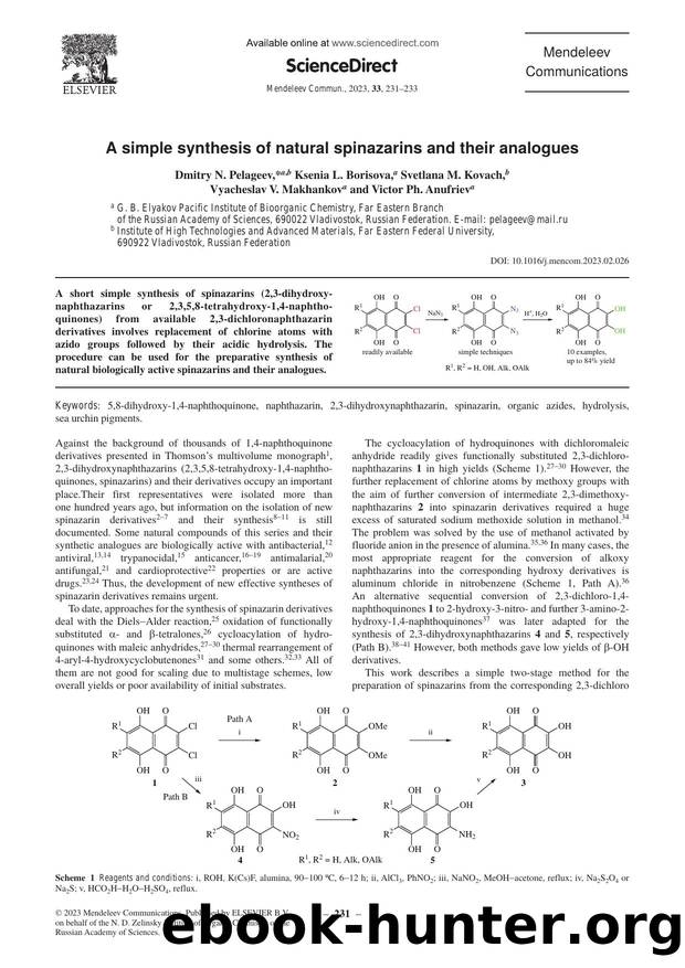 A simple synthesis of natural spinazarins and their analogues by unknow