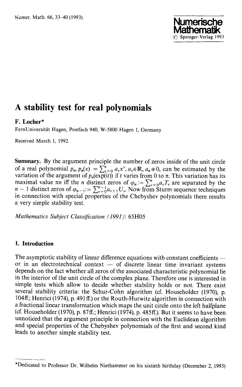 A stability test for real polynomials by Unknown