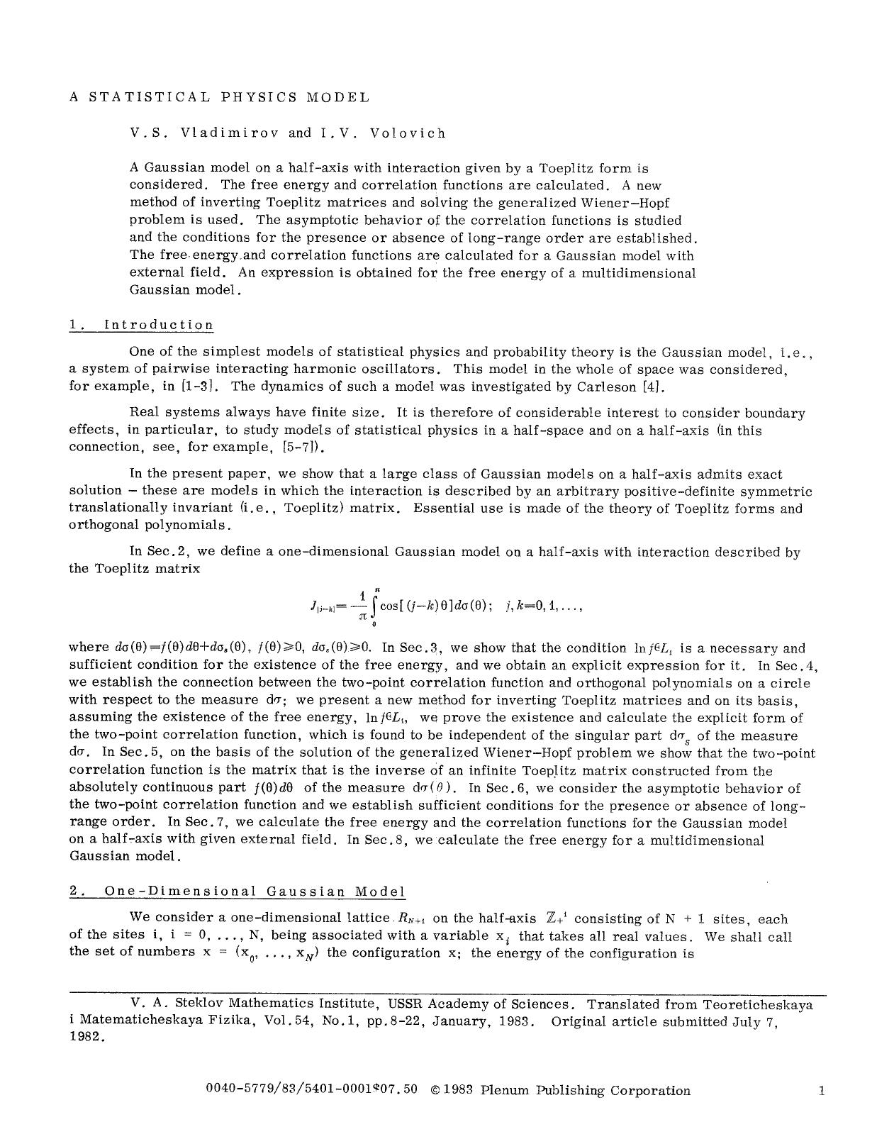 A statistical physics model by Unknown