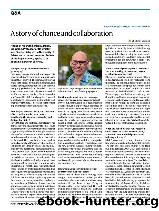 A story of chance and collaboration by Dek N. Woolfson & Stephanie Greed