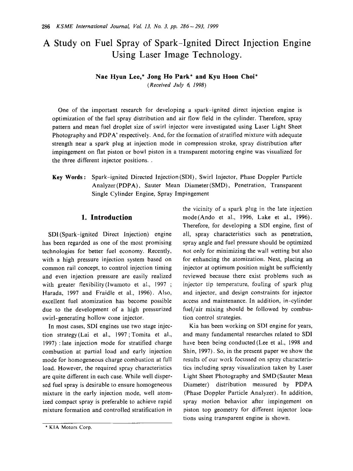 A study on fuel spray of spark-ignited direct injection engine using laser image technology by Unknown