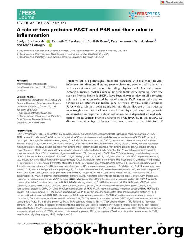 A tale of two proteins: PACT and PKR and their roles in inflammation by Unknown