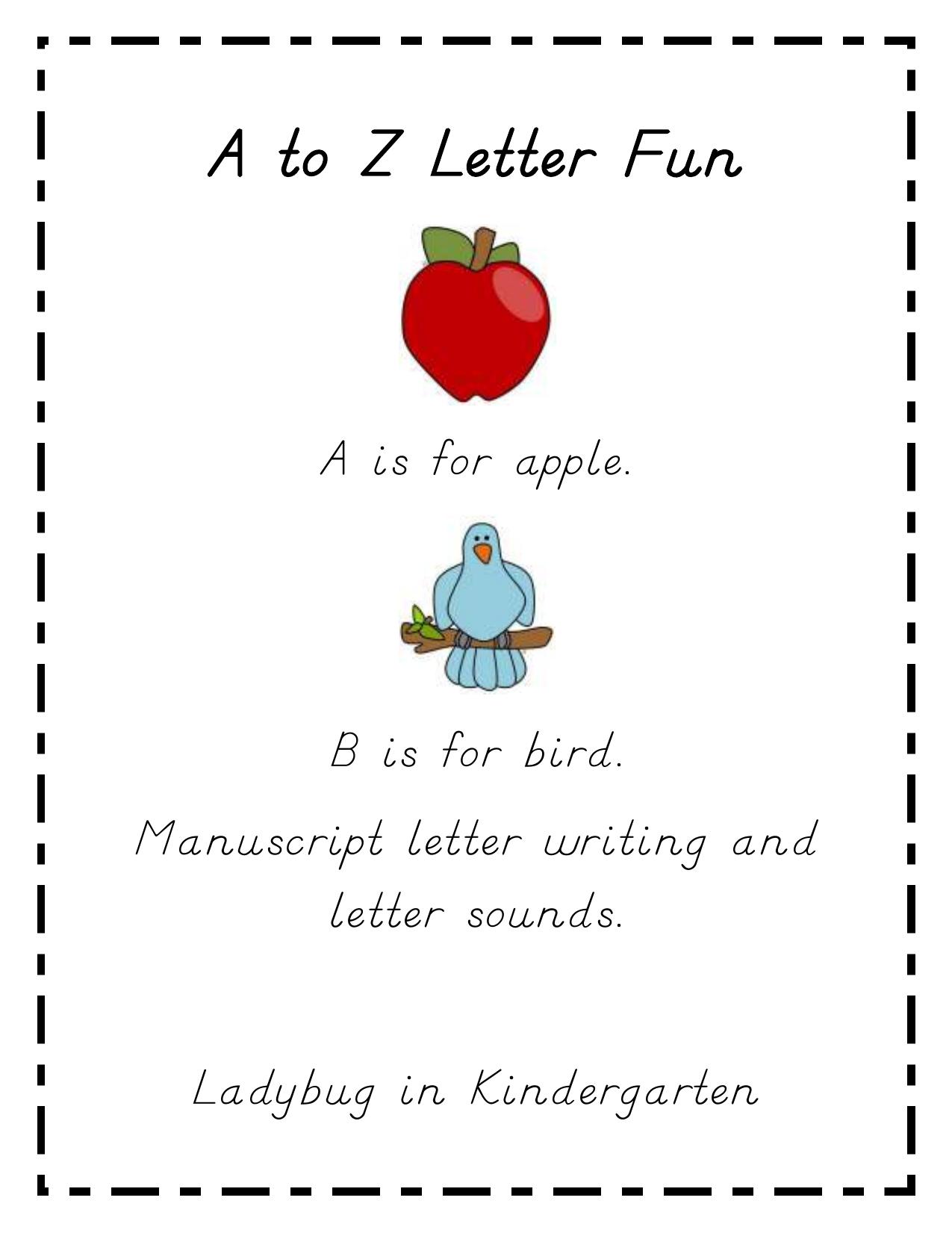 A to Z Letter Fun by Ladybug in Kindergarten