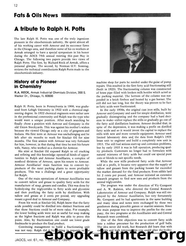 A tribute to Ralph H. Potts by Unknown